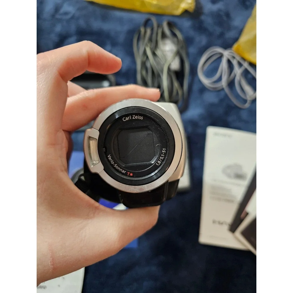 Sony Handycam HDR-SR12 120GB HD Camcorder Bundle Carl Zeiss Lens AS IS READ